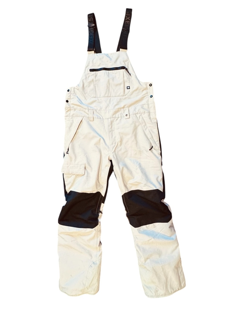 686 Men’s Cream and Black Insulated Bib Snow Pants Overall